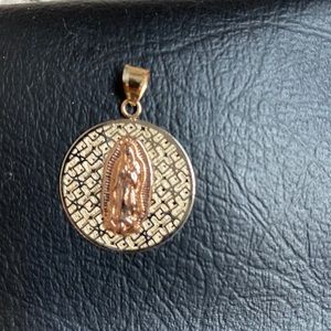 14k gold religious medal